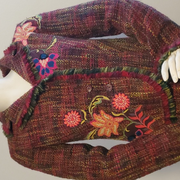 EUC Vintage early 90s "Jon" by Teri Jon Embellished Wool Blend Suit - Picture 3 of 8